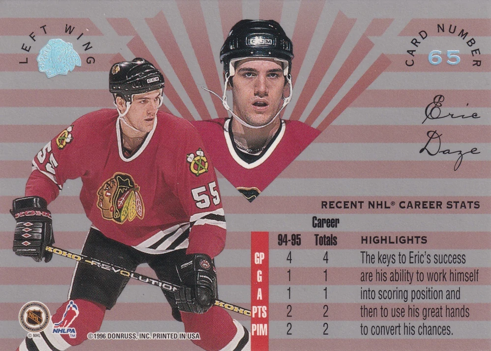 1995-96 Leaf Limited - Eric Daze #65