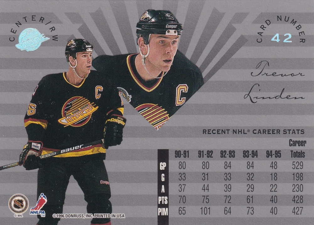 1995-96 Leaf Limited - Trevor Linden #42