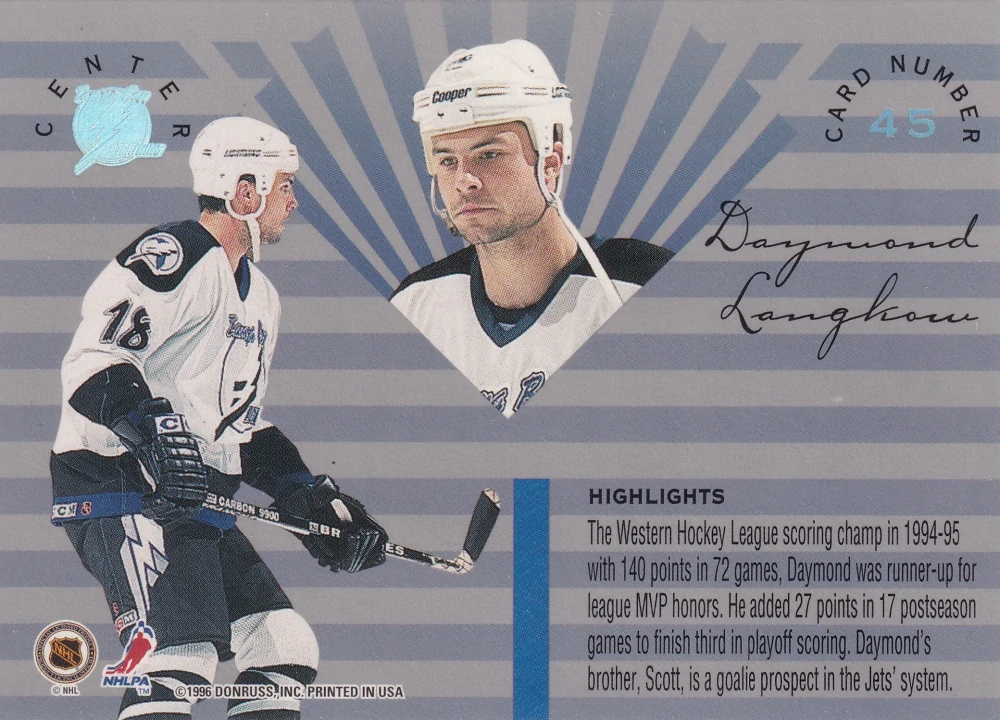 1995-96 Leaf Limited - Daymond Langkow #45
