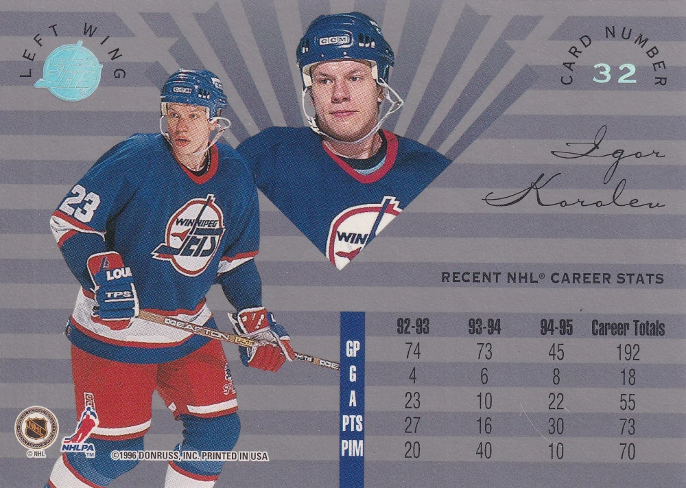 1995-96 Leaf Limited - Igor Korolev #32
