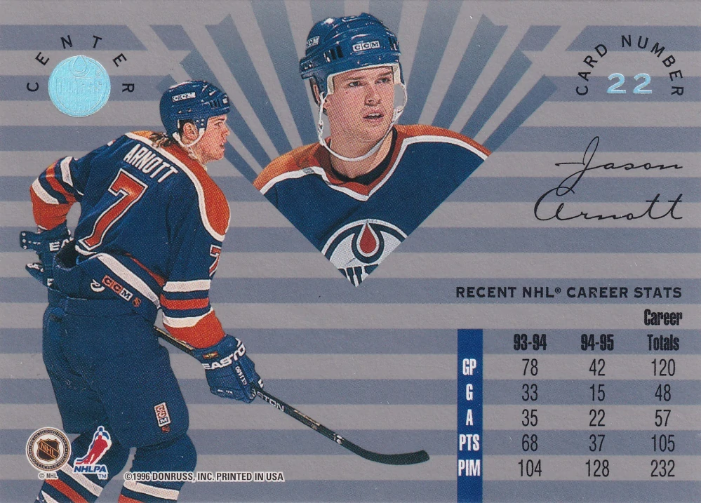 1995-96 Leaf Limited - Jason Arnott #22