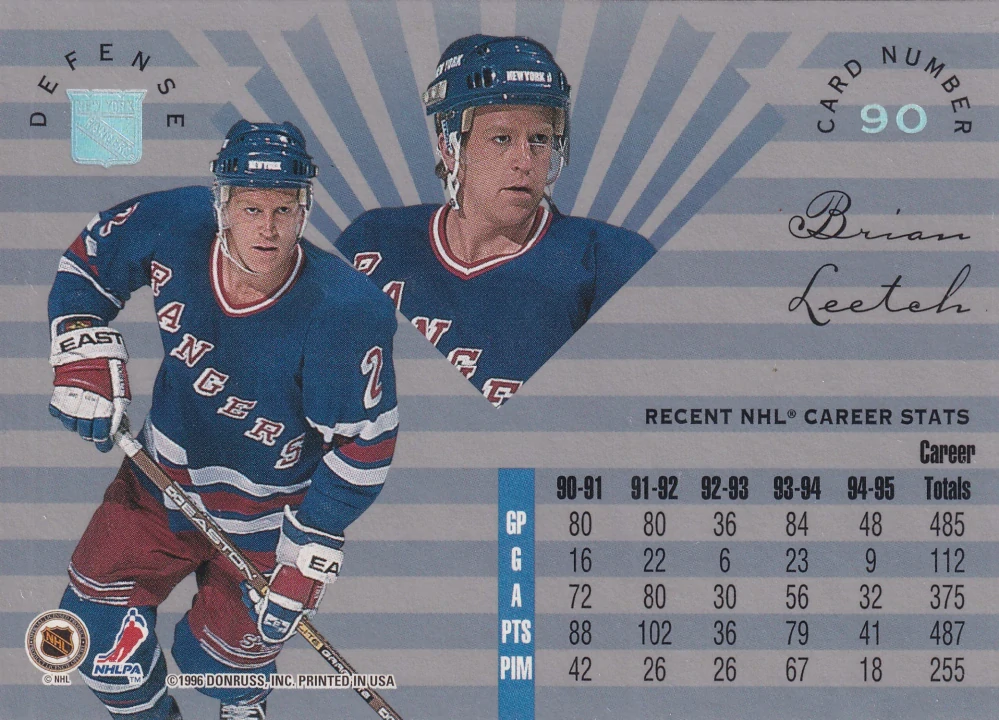 1995-96 Leaf Limited - Brian Leetch #90