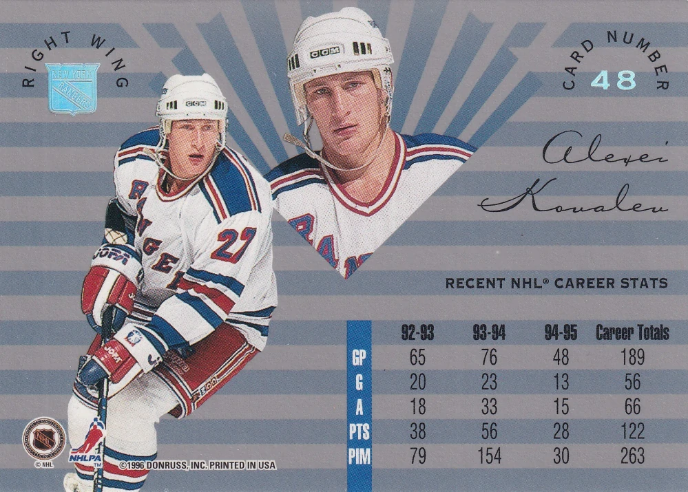 1995-96 Leaf Limited - Alexei Kovalev #48