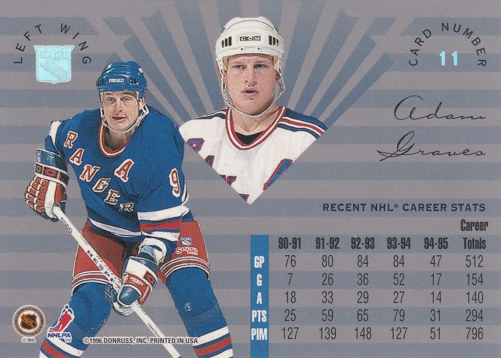 1995-96 Leaf Limited - Adam Greaves #11
