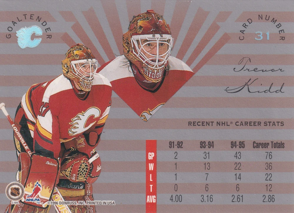 1995-96 Leaf Limited - Trevor Kidd #31