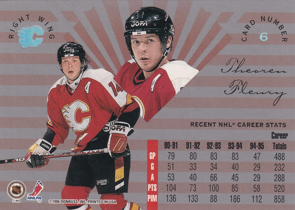 1995-96 Leaf Limited - Theoren Fleury #6