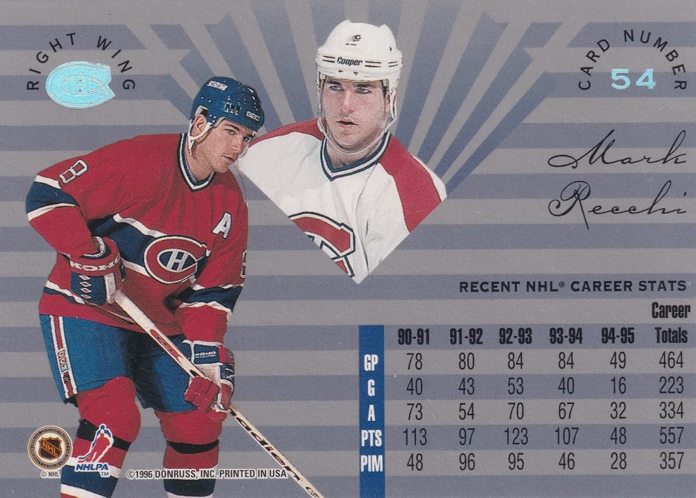 1995-96 Leaf Limited - Mark Recchi #54