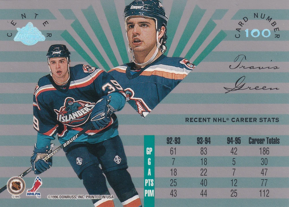 1995-96 Leaf Limited - Travis Green #100