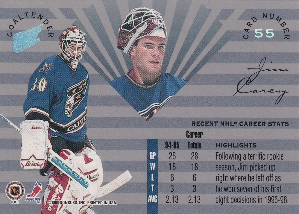 1995-96 Leaf Limited - Jim Carey #55