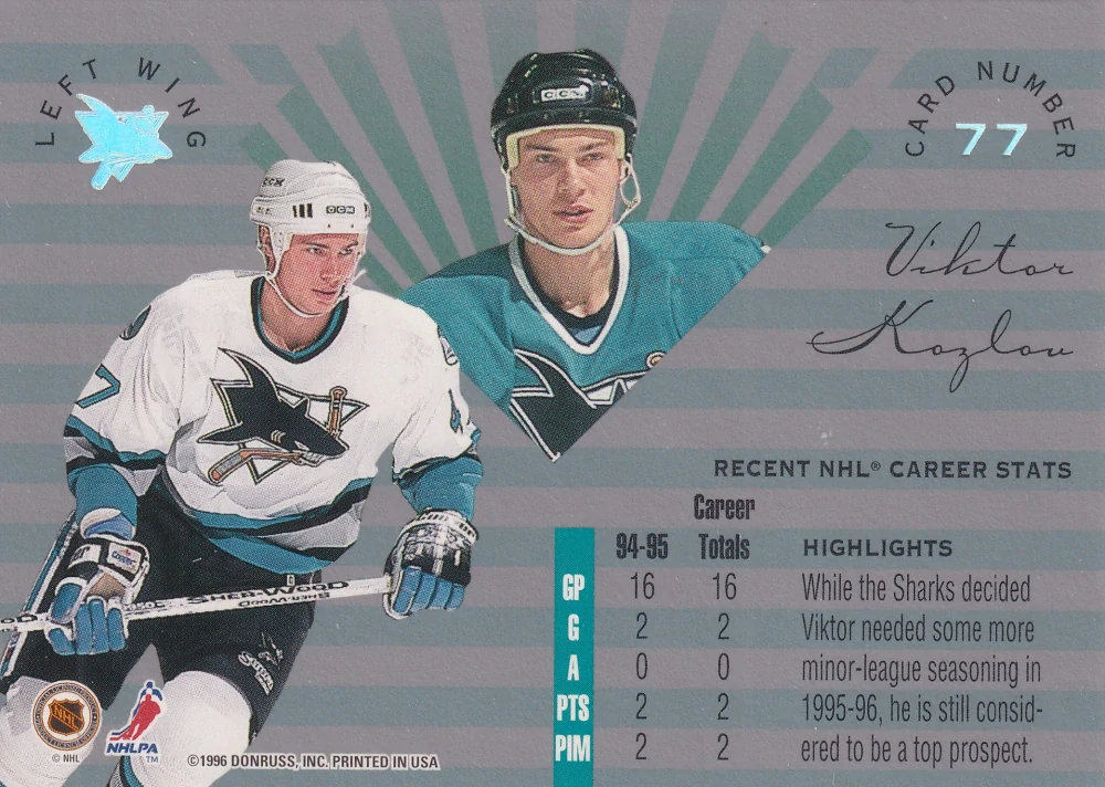 1995-96 Leaf Limited - Viktor Kozlov #77