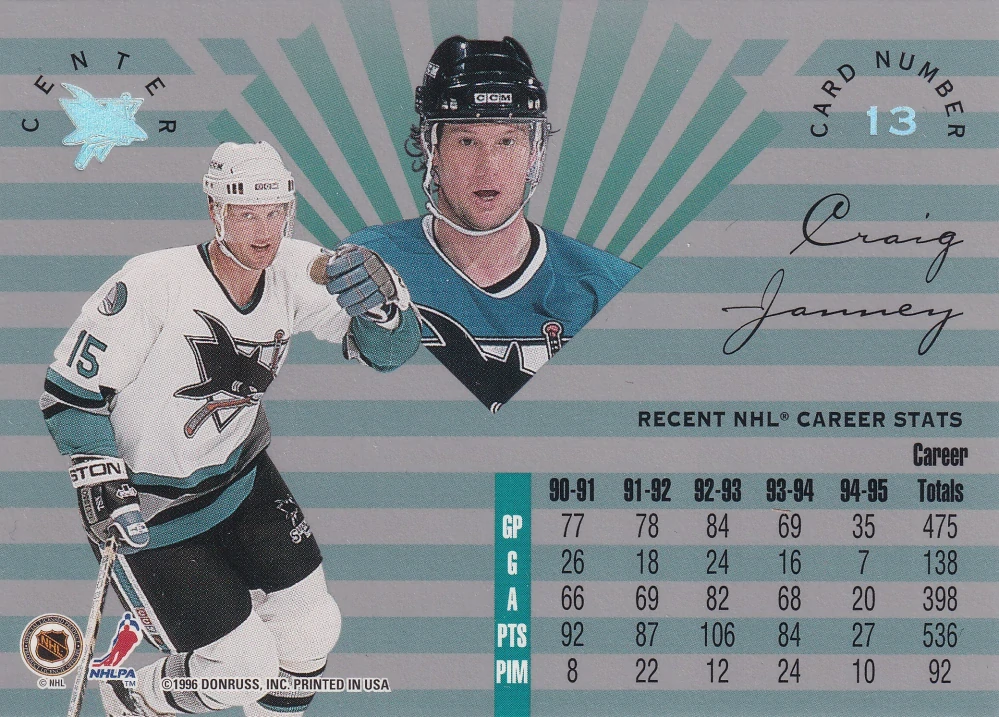 1995-96 Leaf Limited - Craig Janney #13