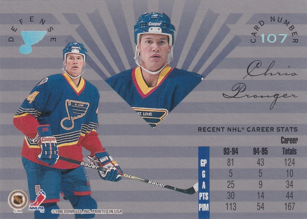 1995-96 Leaf Limited - Chris Pronger #107