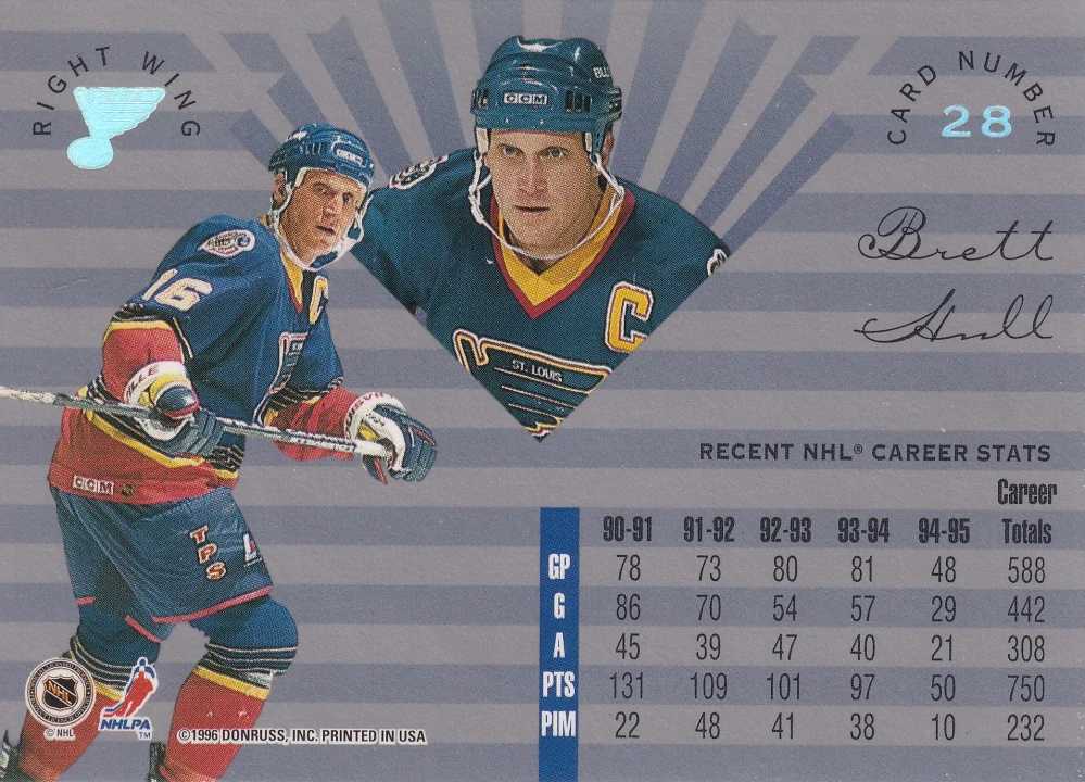 1995-96 Leaf Limited - Brett Hull #28