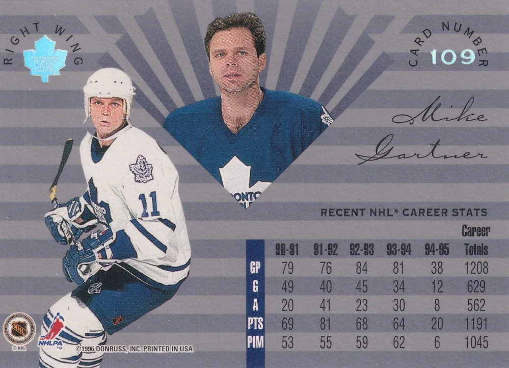 1995-96 Leaf Limited - Mike Gartner #109