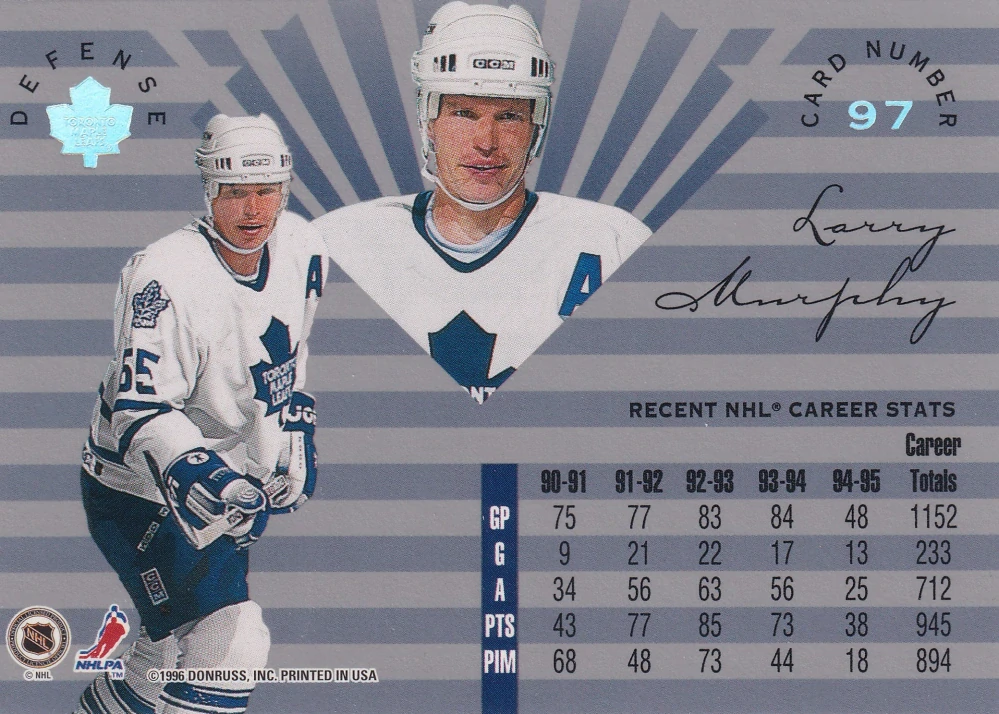 1995-96 Leaf Limited - Larry Murphy #97