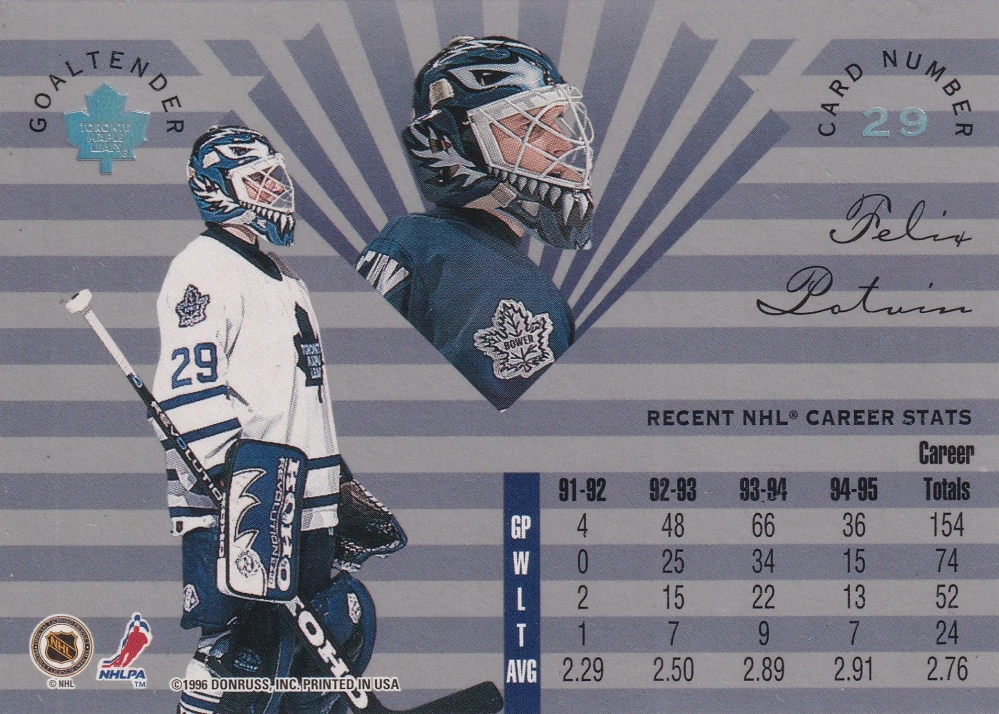 1995-96 Leaf Limited - Felix Potvin #29