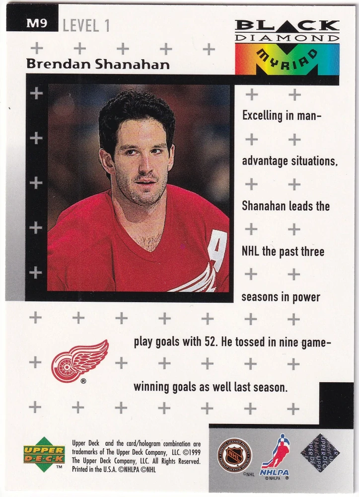 1998-99 UD Black Diamond - Brendan Shanahan - Myriad /1500 #M9