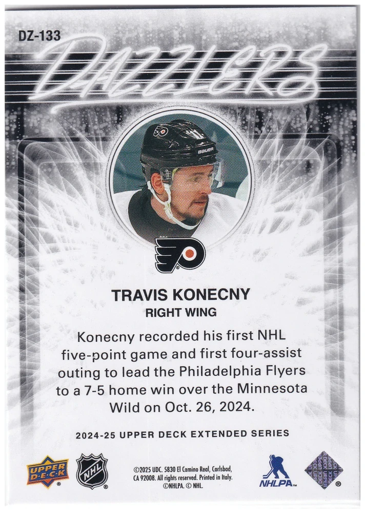2024-25 UD Extended Series - Travis Konecny - Dazzlers Blue #DZ-133