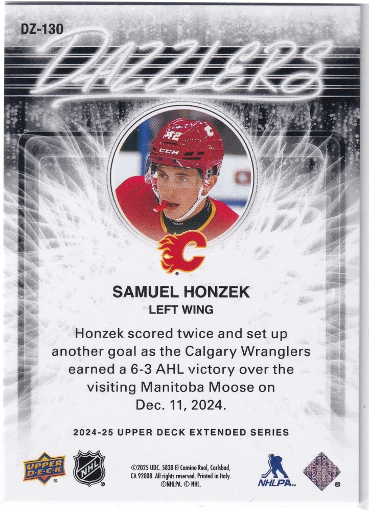 2024-25 UD Extended Series - Samuel Honzek - Dazzlers Blue #DZ-133