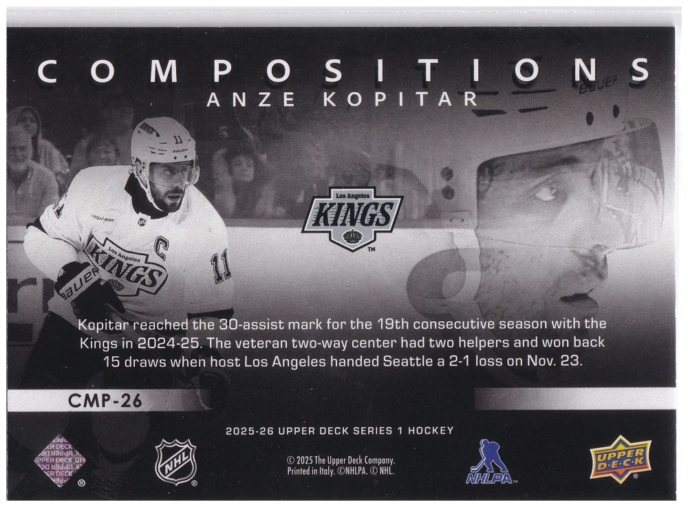 2025-26 UD Series 1 - Anze Kopitar - Compositions #CMP-26