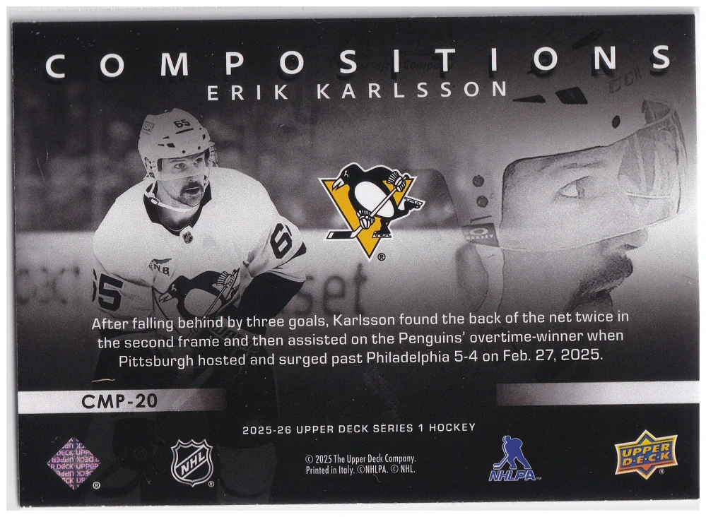 2025-26 UD Series 1 - Erik Karlsson - Compositions #CMP-20