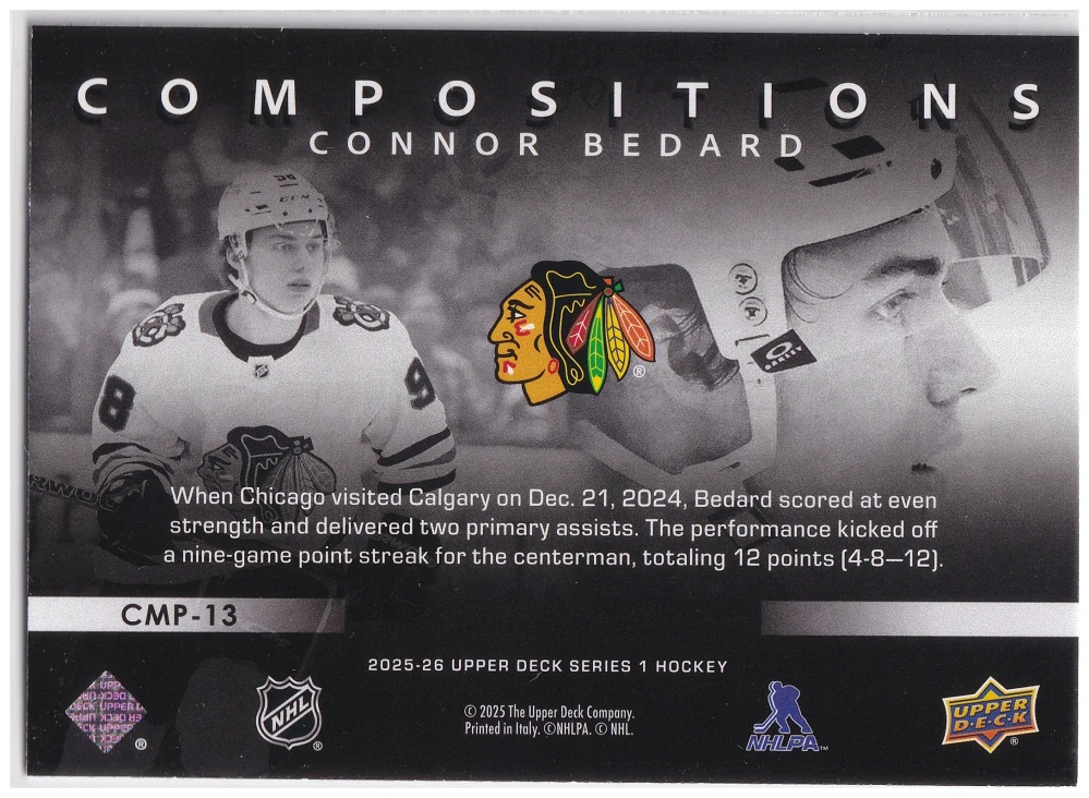 2025-26 UD Series 1 - Connor Bedard - Compositions #CMP-13