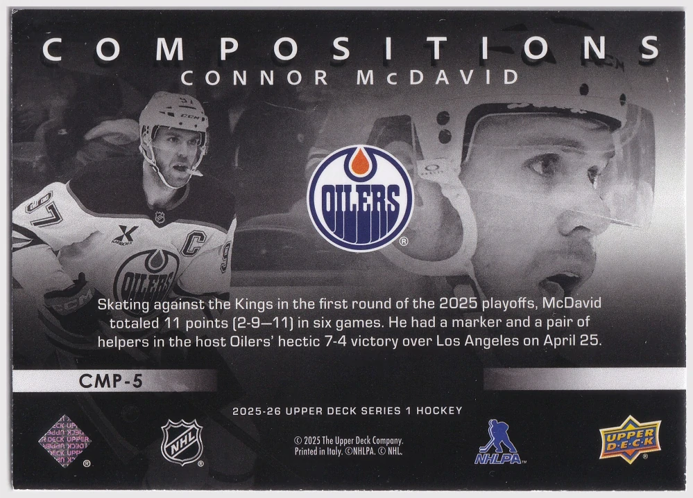 2025-26 UD Series 1 - Connor McDavid - Compositions #CMP-5