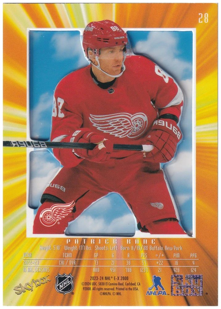 2023-24 UD Skybox E-X 2000 - Patrick Kane #28