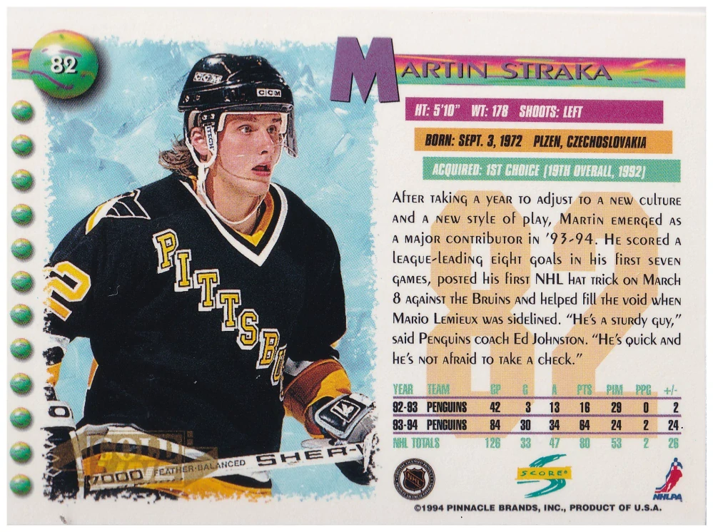 1994-95 Score - Martin Straka - Gold Line #82