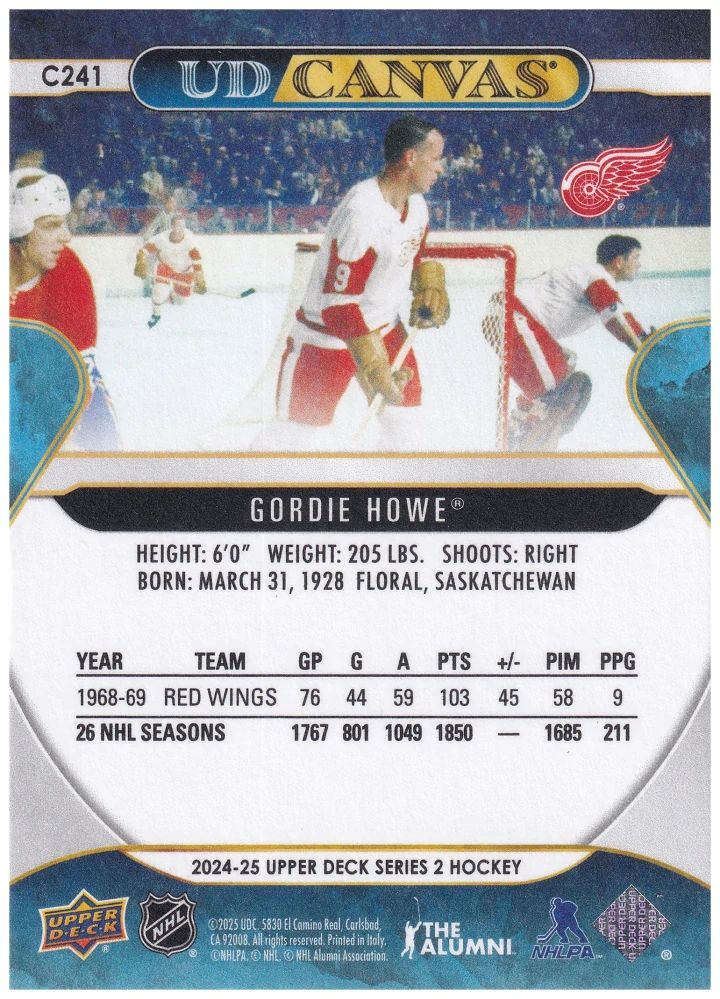 2024-25 UD Series 2 - Gordie Howe - Canvas Retired #C241