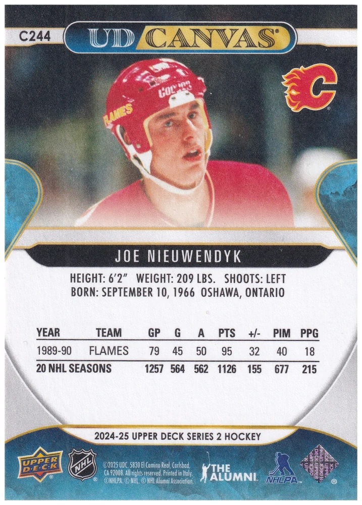 2024-25 UD Series 2 - Joe Nieuwendyk - Canvas Retired #C244