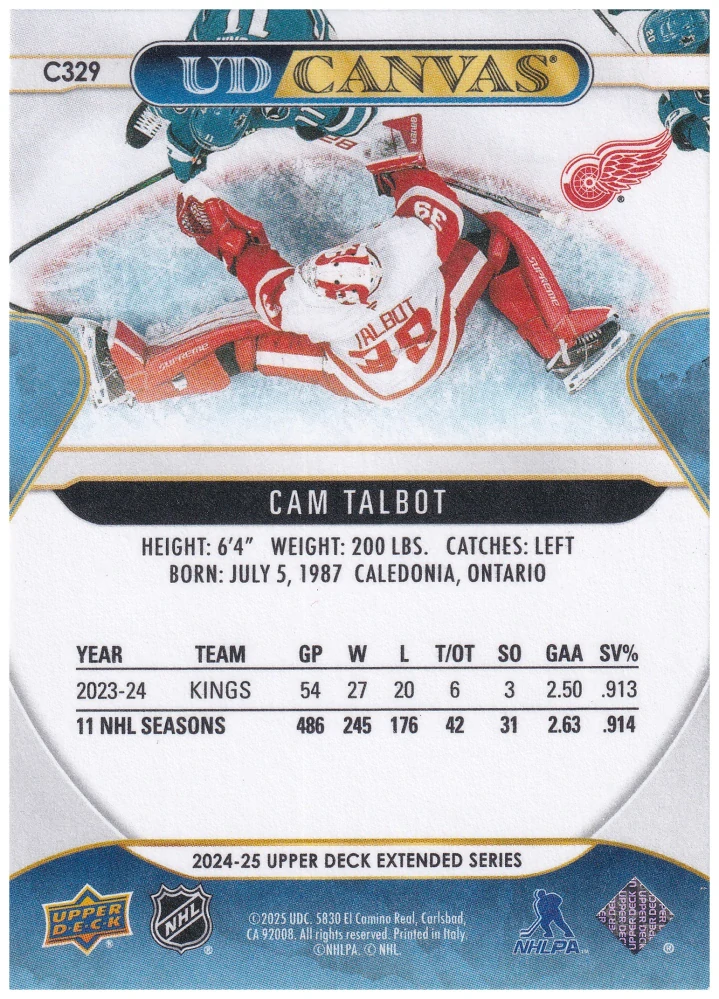 2024-25 UD Extended Series - Cam Talbot -  Canvas #C329