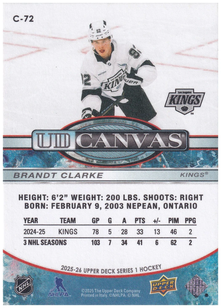 2025-26 UD Series 1 - Brandt Clarke - Canvas #C-72