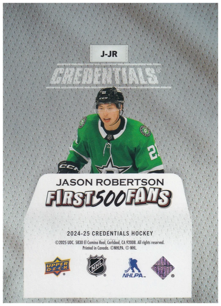 2024-25 UD Credentials - Jason Robertson - Arena Giveaways Jerseys #J-JR
