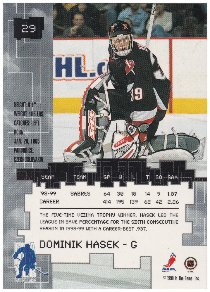 1999-00 ITG BaP Millennium Signature Series - Dominik Hašek #29