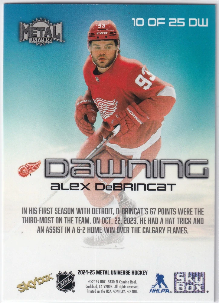 2024-25 UD Skybox Metal Universe - Alex DeBrincat - Dawning #10