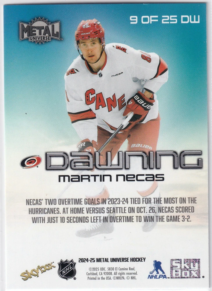 2024-25 UD Skybox Metal Universe - Martin Nečas - Dawning #9