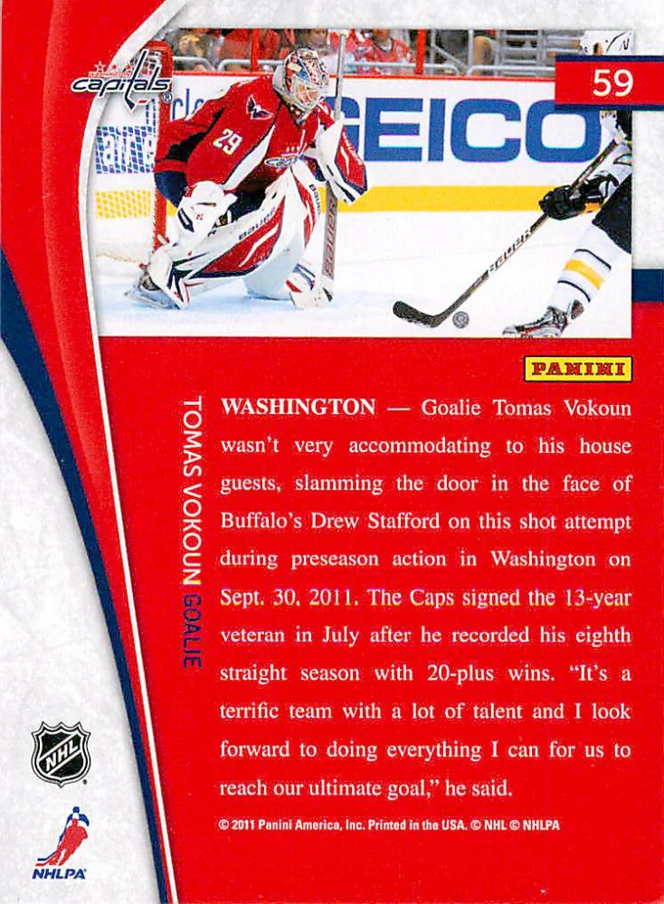 2011-12 Pinnacle - Tomáš Vokoun #59