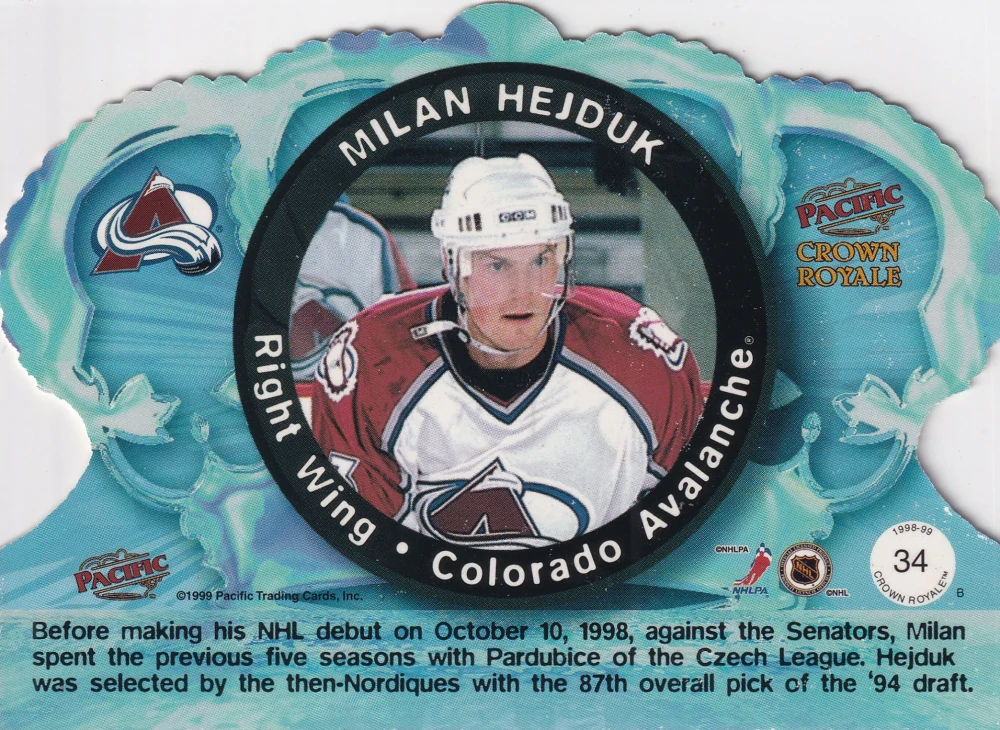 1998-99 Pacific Crown Royale - Milan Hejduk #34