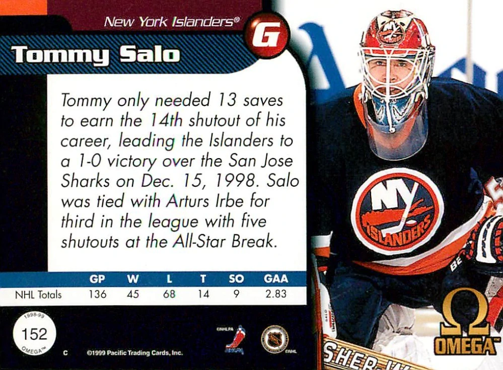 1998-99 Pacific Omega - Tommy Salo #152