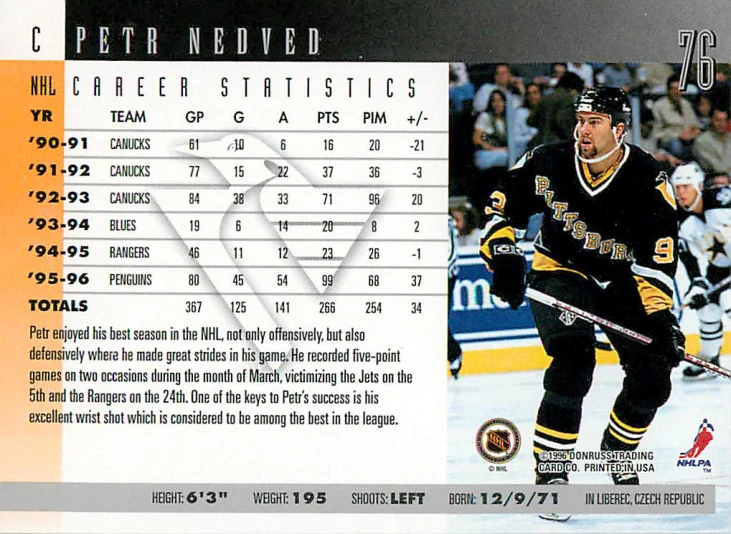 1996-97 Donruss - Petr Nedvěd #76