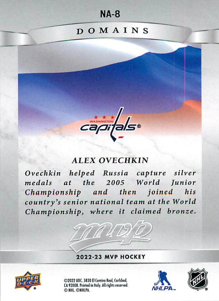 2022-23 UD MVP - Alex Ovechkin - Domains #NA-8