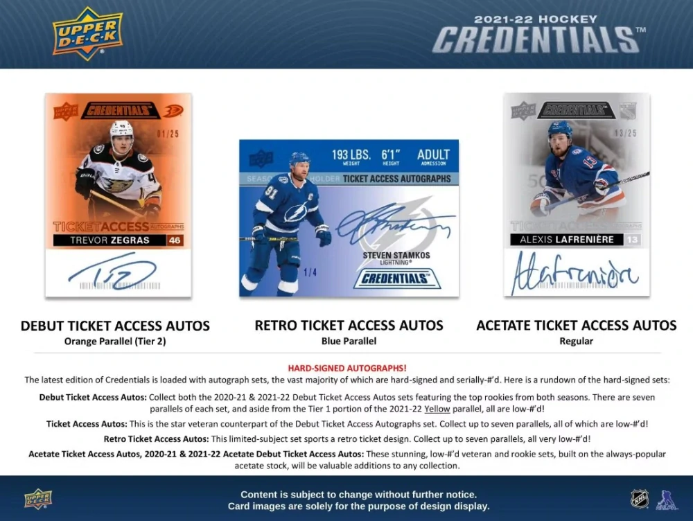 2021-22 UD Credentials - Hobby box