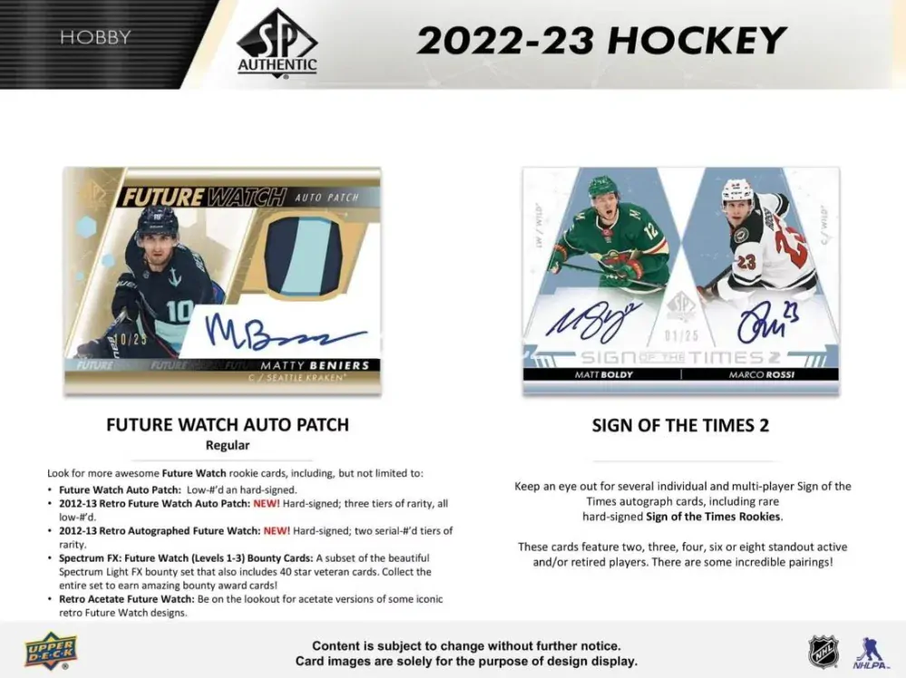 2022-23 UD SP Authentic - Hobby box