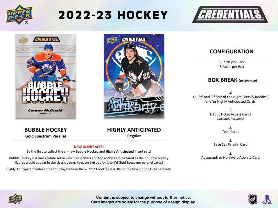 2022-23 UD Credentials - Hobby Box