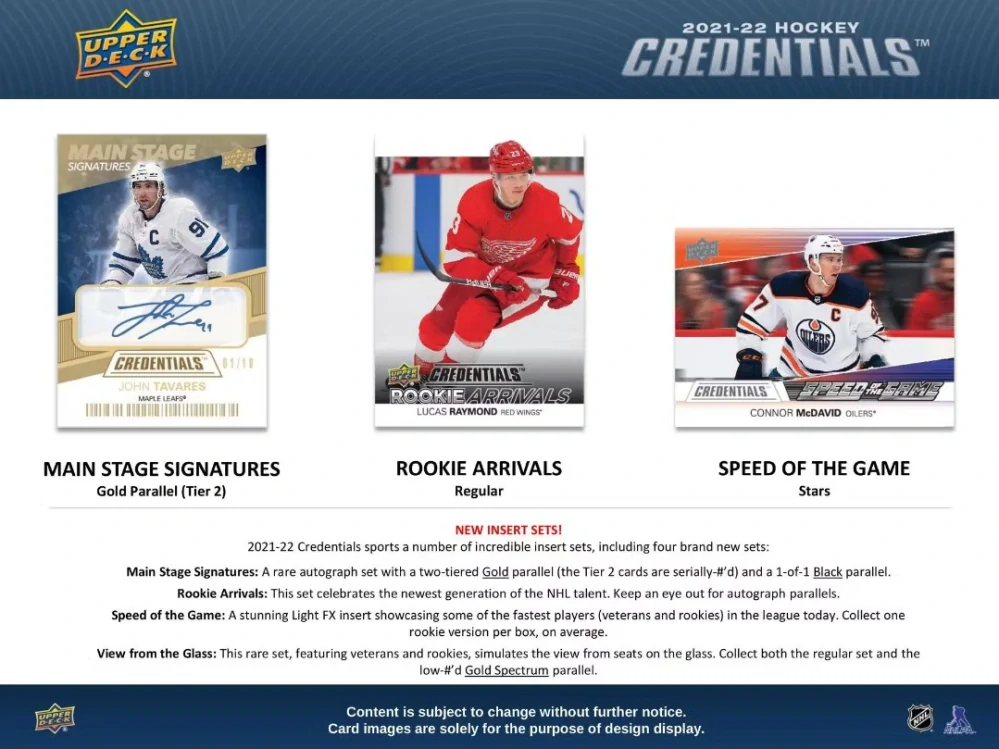2021-22 UD Credentials - Hobby box