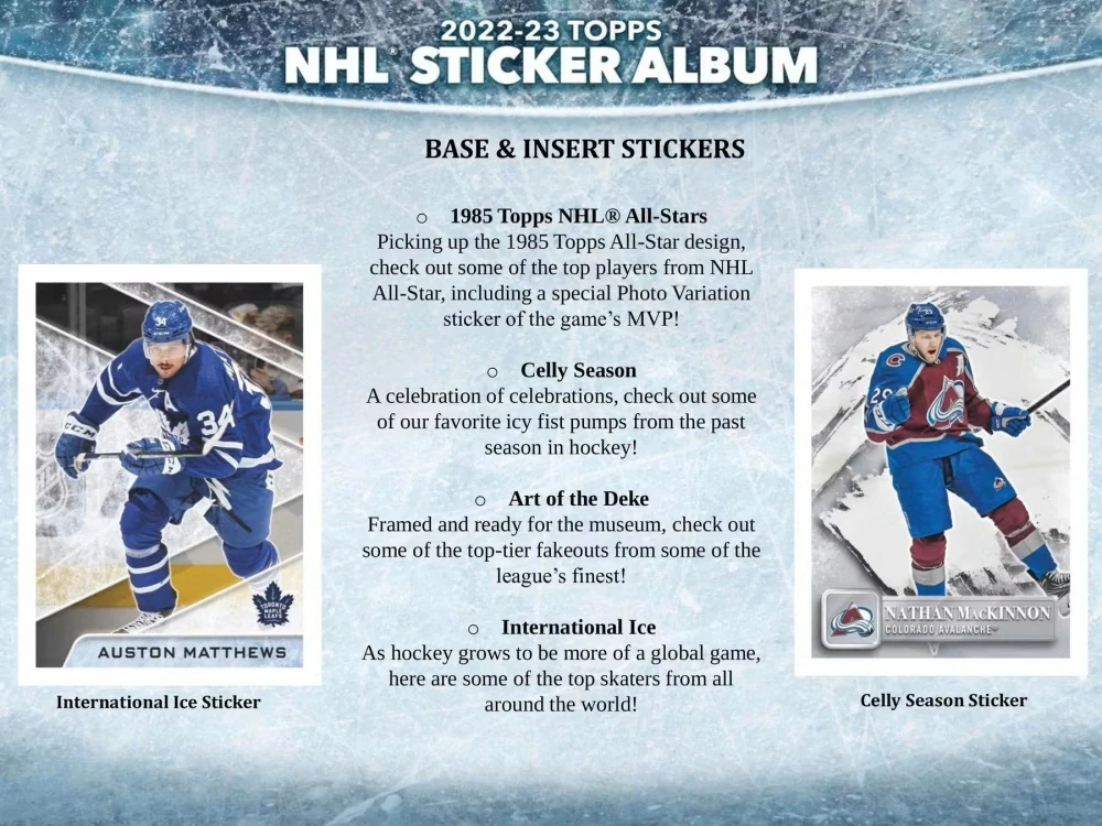 2022-23 Topps NHL Sticker Collection - balíček samolepek