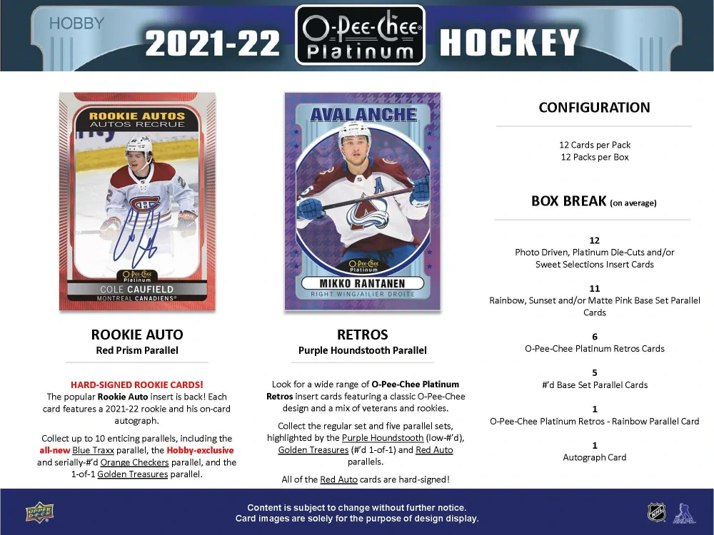 2021-22 UD O-Pee-Chee Platinum - Hobby balíček