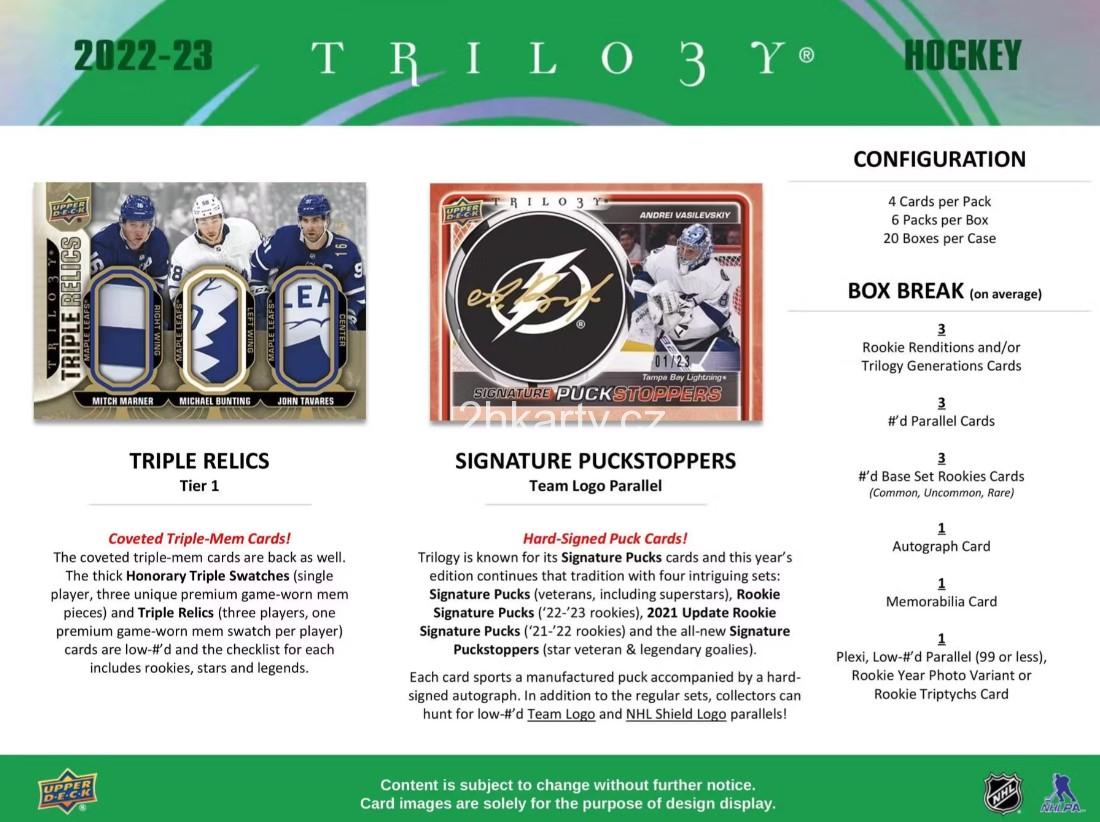 2022-23 UD Trilogy - hobby box
