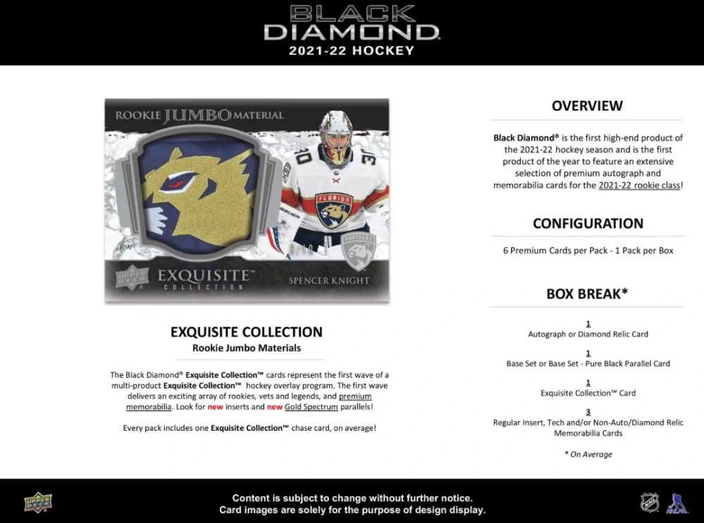 2021-22 UD Black Diamond - hobby box